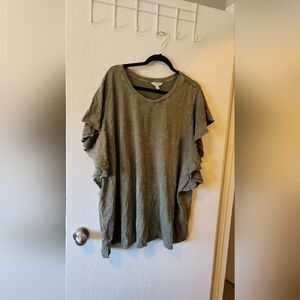 Terra Sky army green summer top